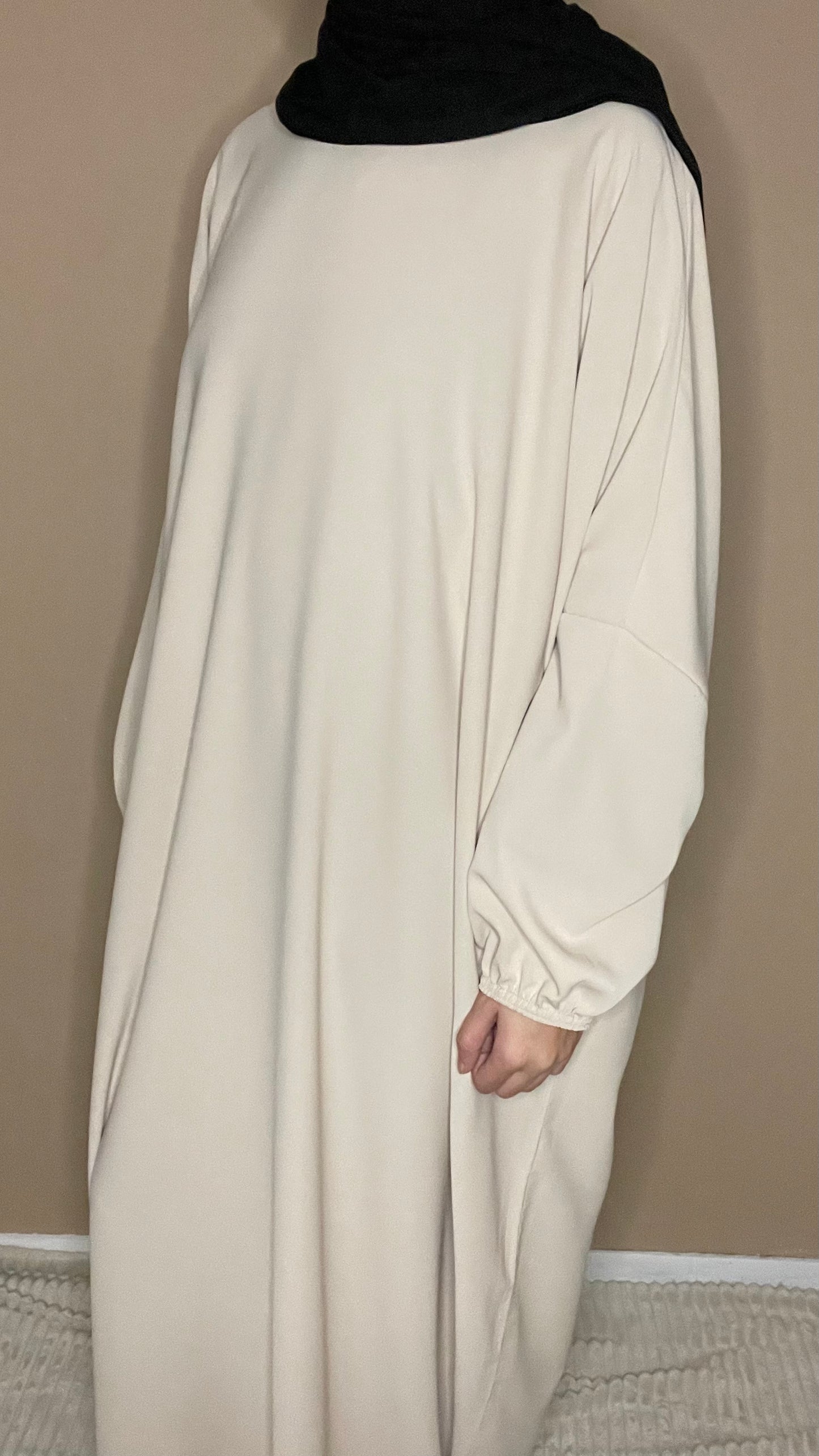 Abaya soie de Médine Beige