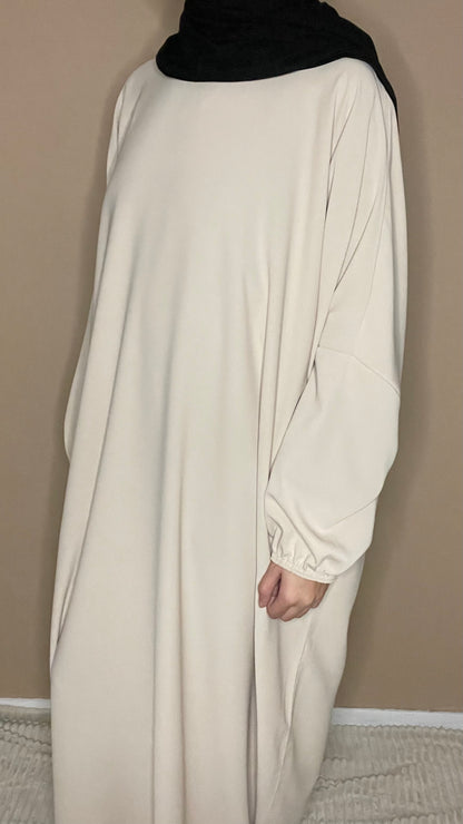 Abaya soie de Médine Beige
