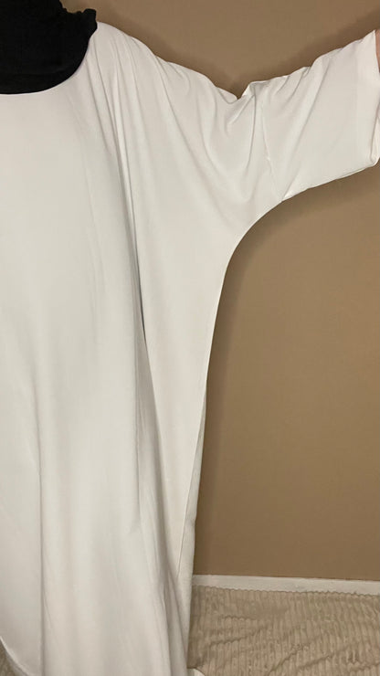 Abaya soie de Médine Blanc
