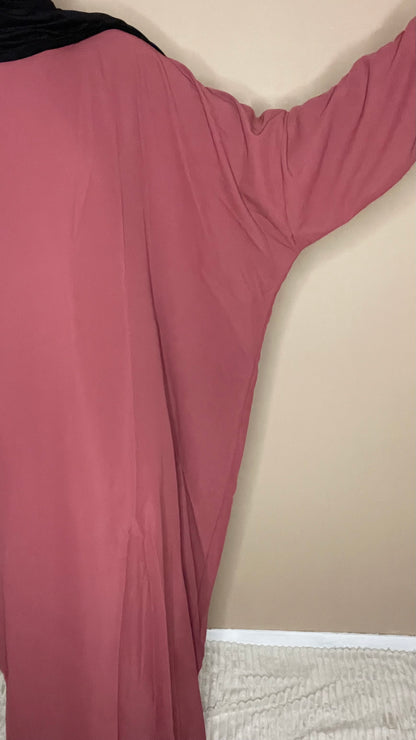 Abaya soie de Médine Framboise